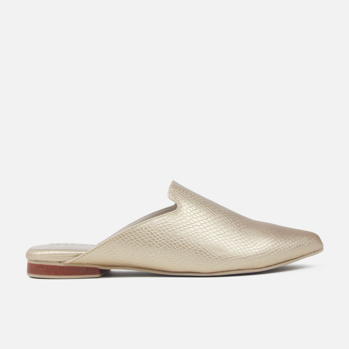 Zueco plano catalina de sintético para mujer - Oro