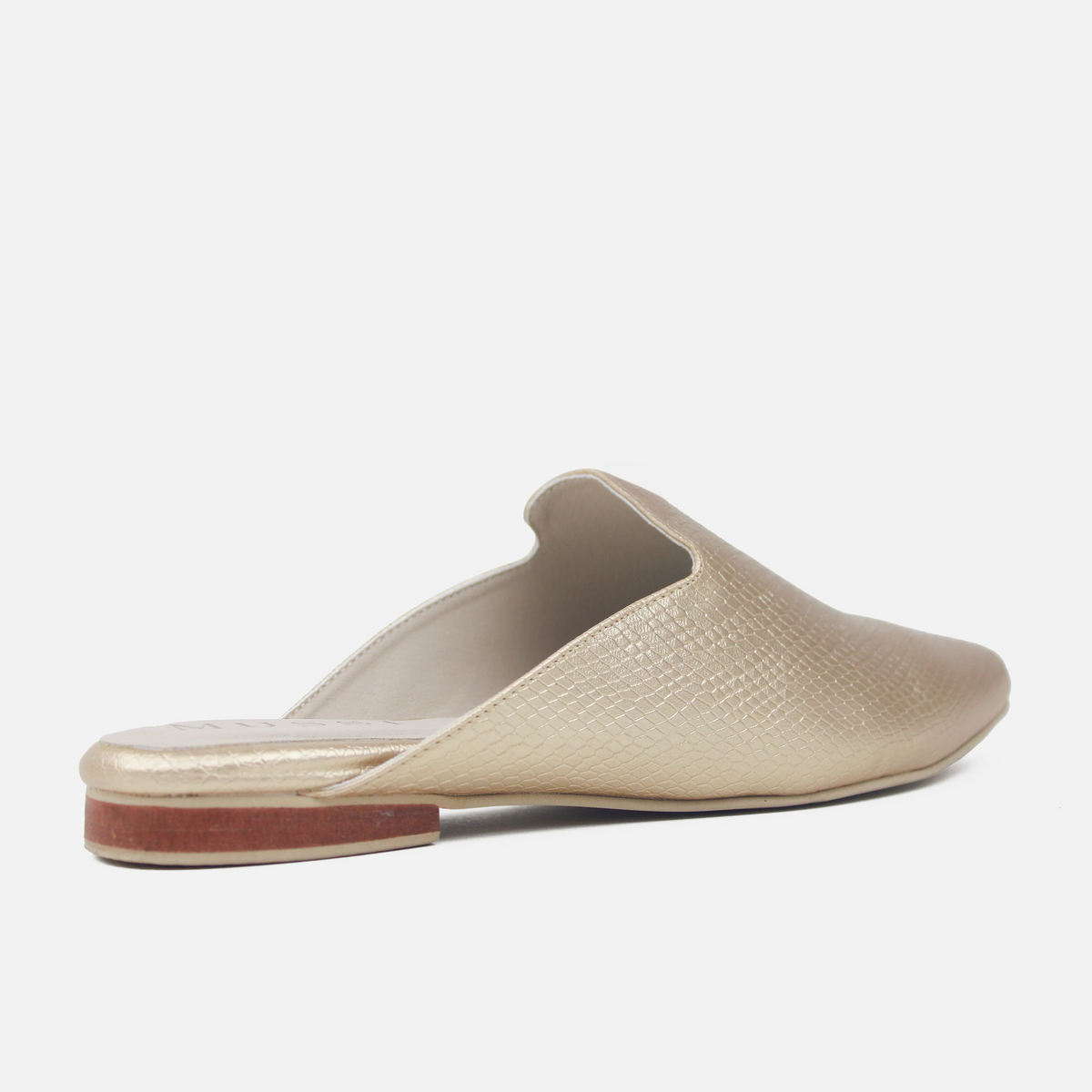 Zueco plano catalina de sintético para mujer - Oro