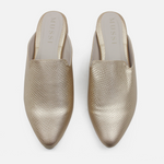 Zueco plano catalina de sintético para mujer - Oro