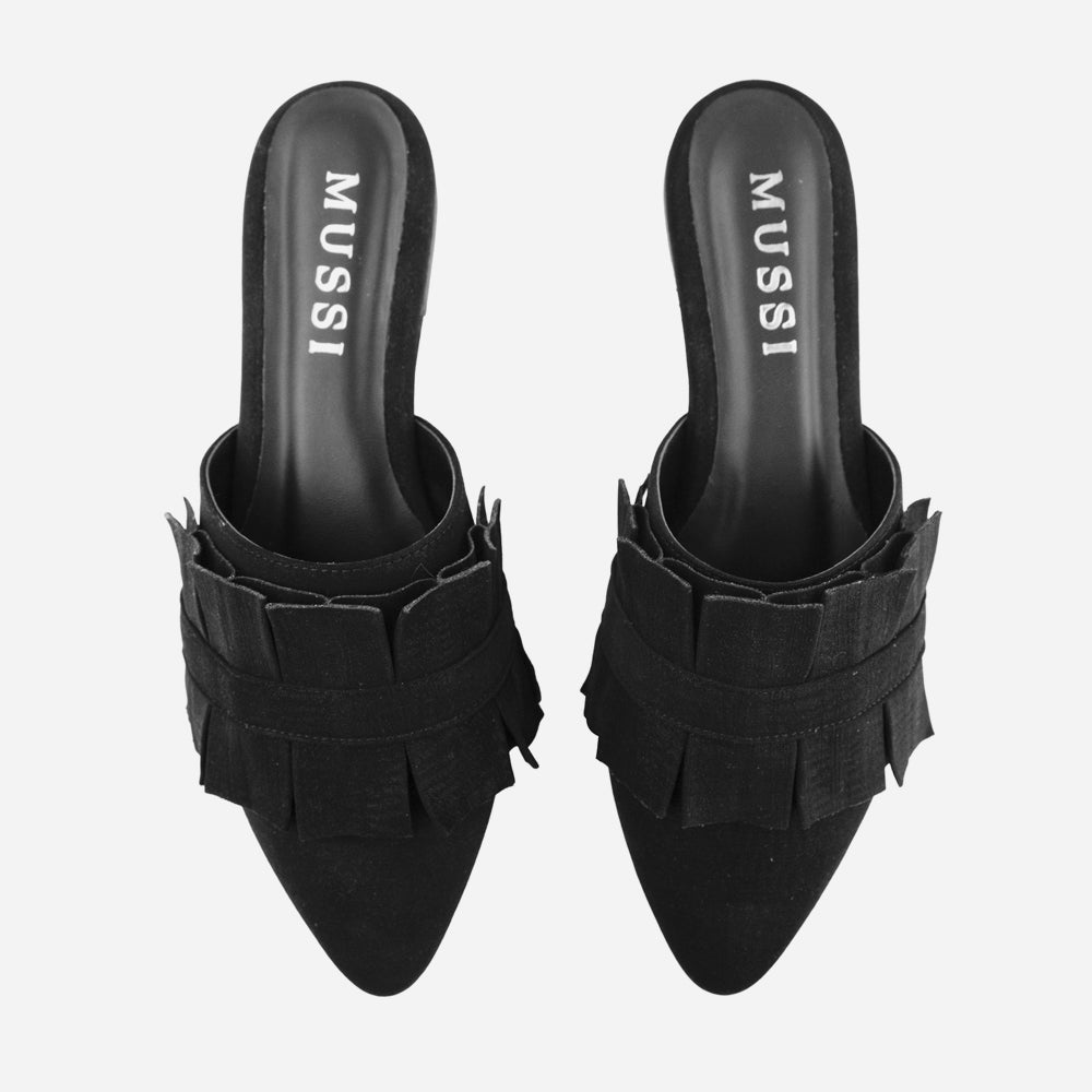 Baleta plana arabella de sintético para mujer - Negro