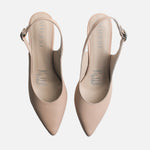 Tacones antilen de cuero para mujer - Nude