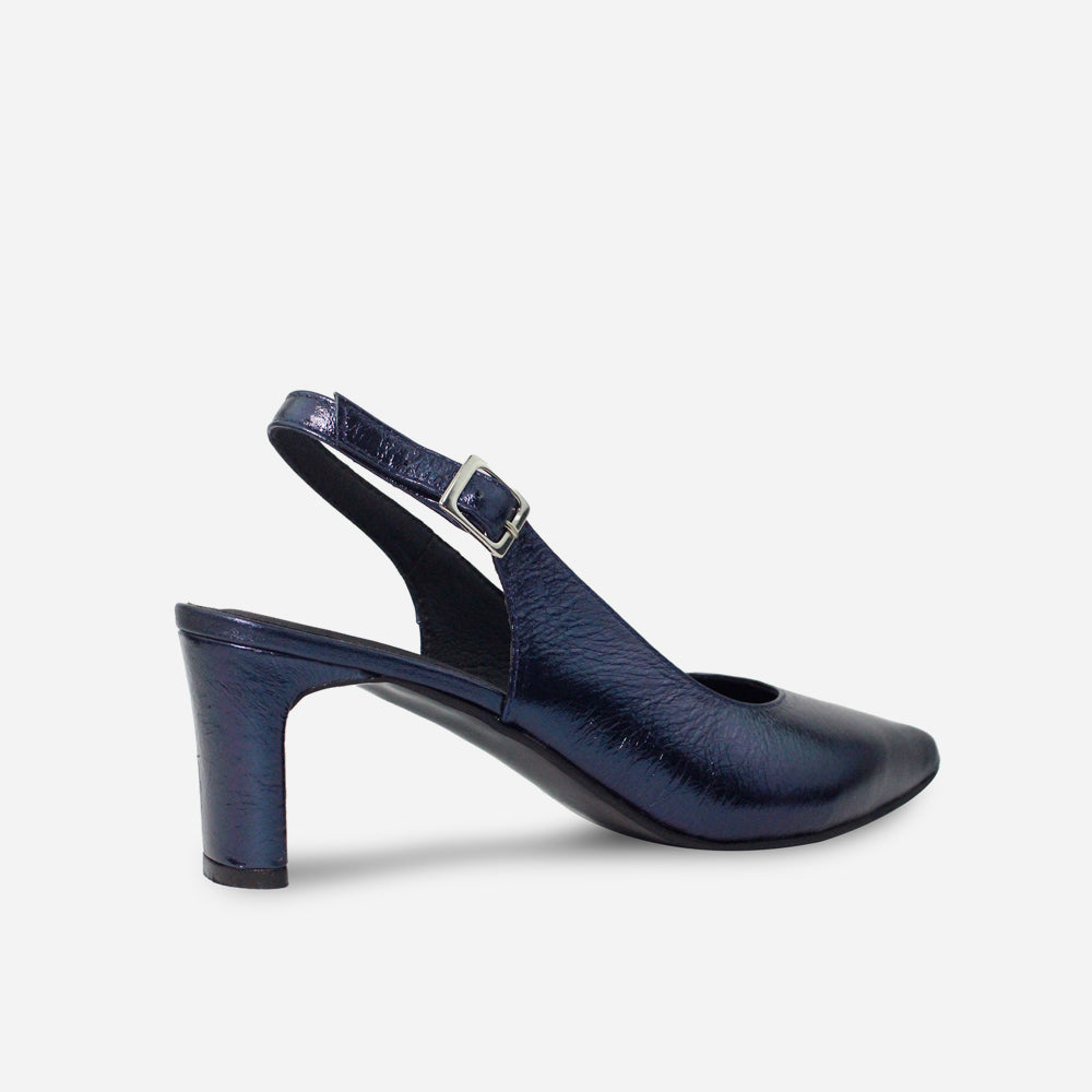 Tacones antilen de cuero para mujer - Azul
