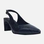 Tacones antilen de cuero para mujer - Azul