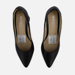 Tacones hiedra de cuero para mujer - Negro