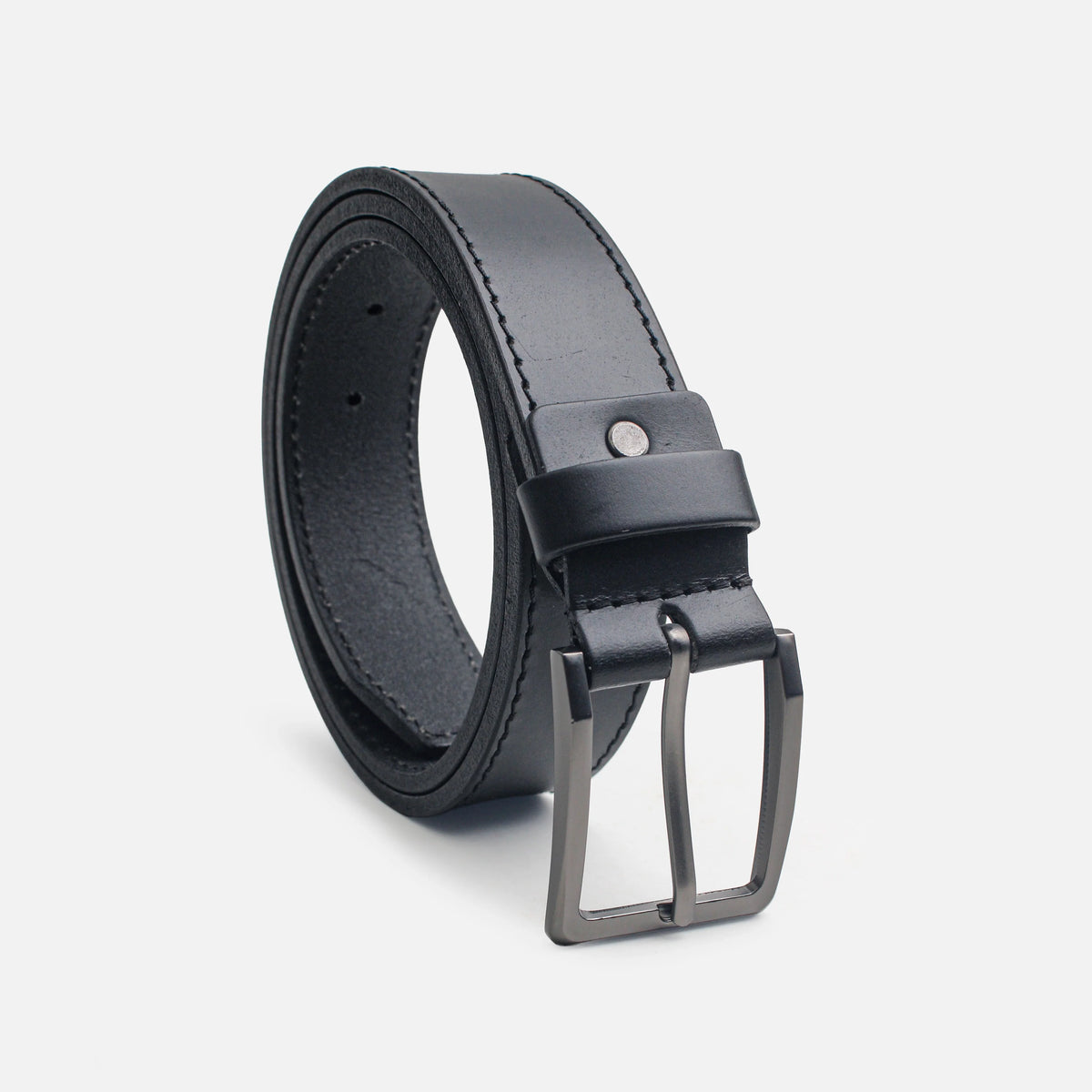Correa raul de cuero para hombre - Negro