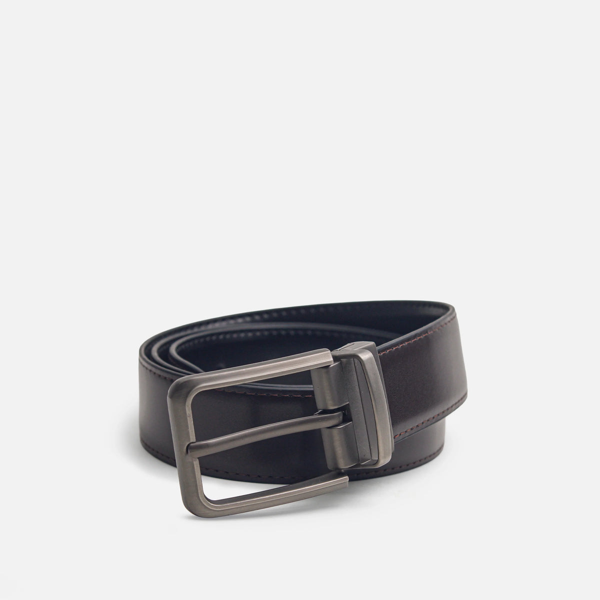Correa manuel de cuero para hombre - Negro