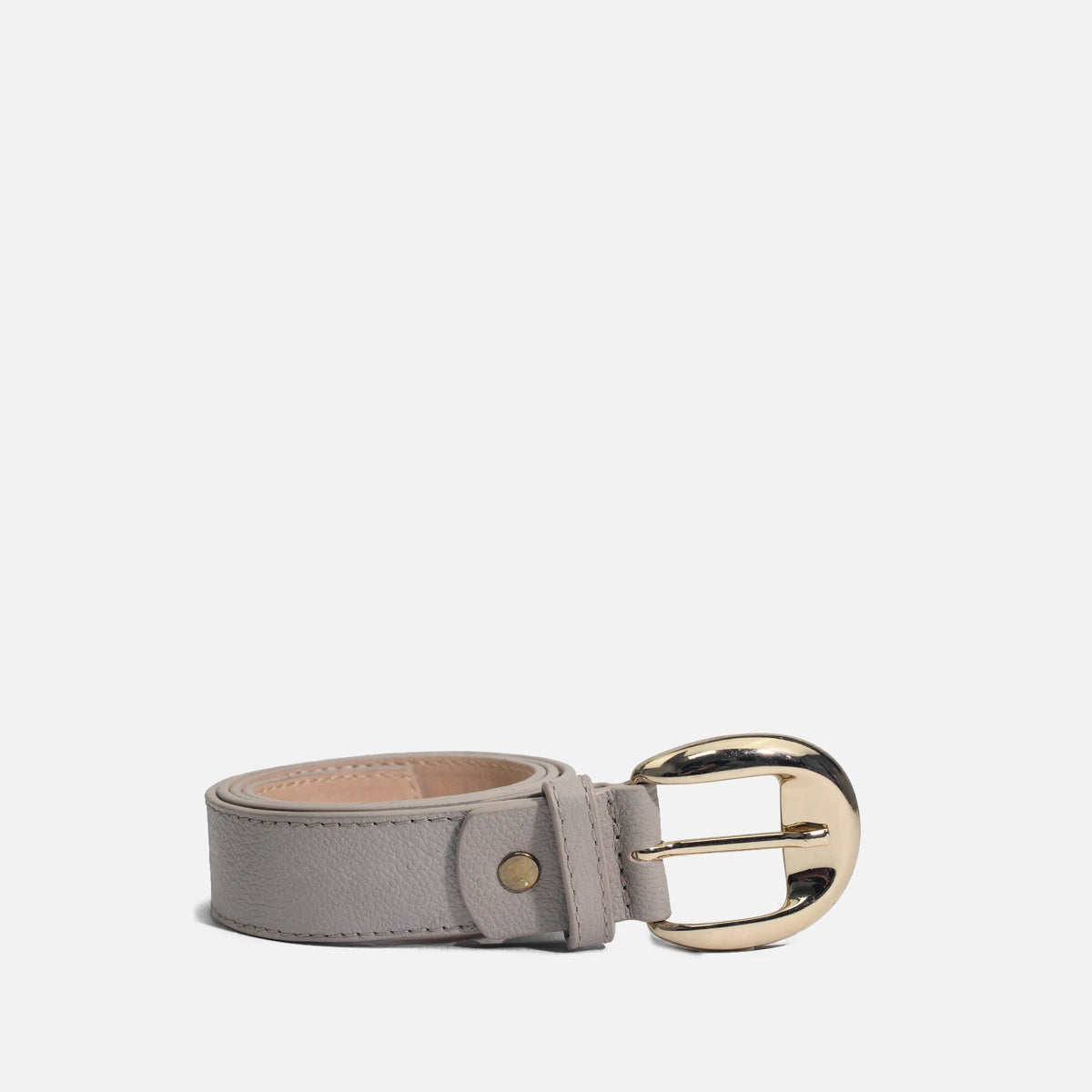 Correa laira de cuero para mujer - Taupe