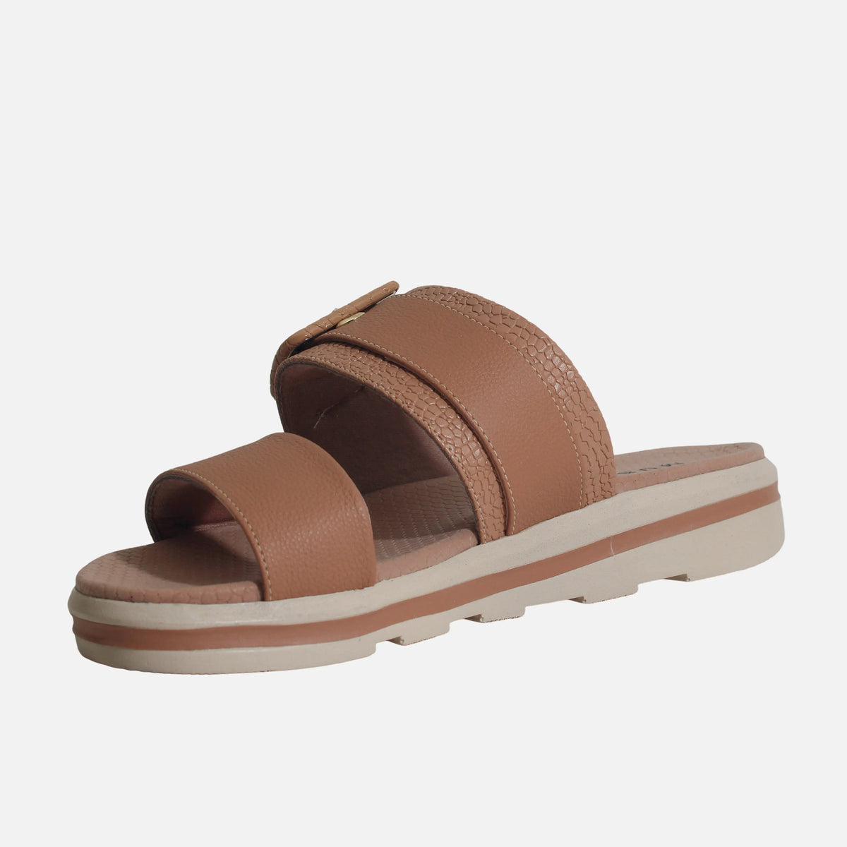 Sandalia confort mafalda de sintético para mujer - Almendra