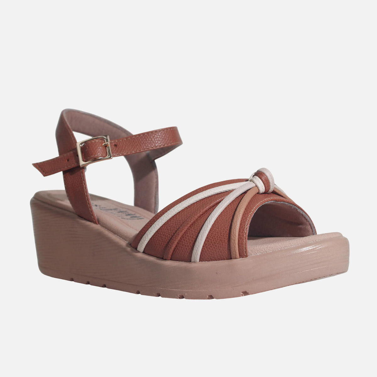 Sandalia confort madonna de sintético para mujer - Miel