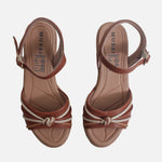 Sandalia confort madonna de sintético para mujer - Miel