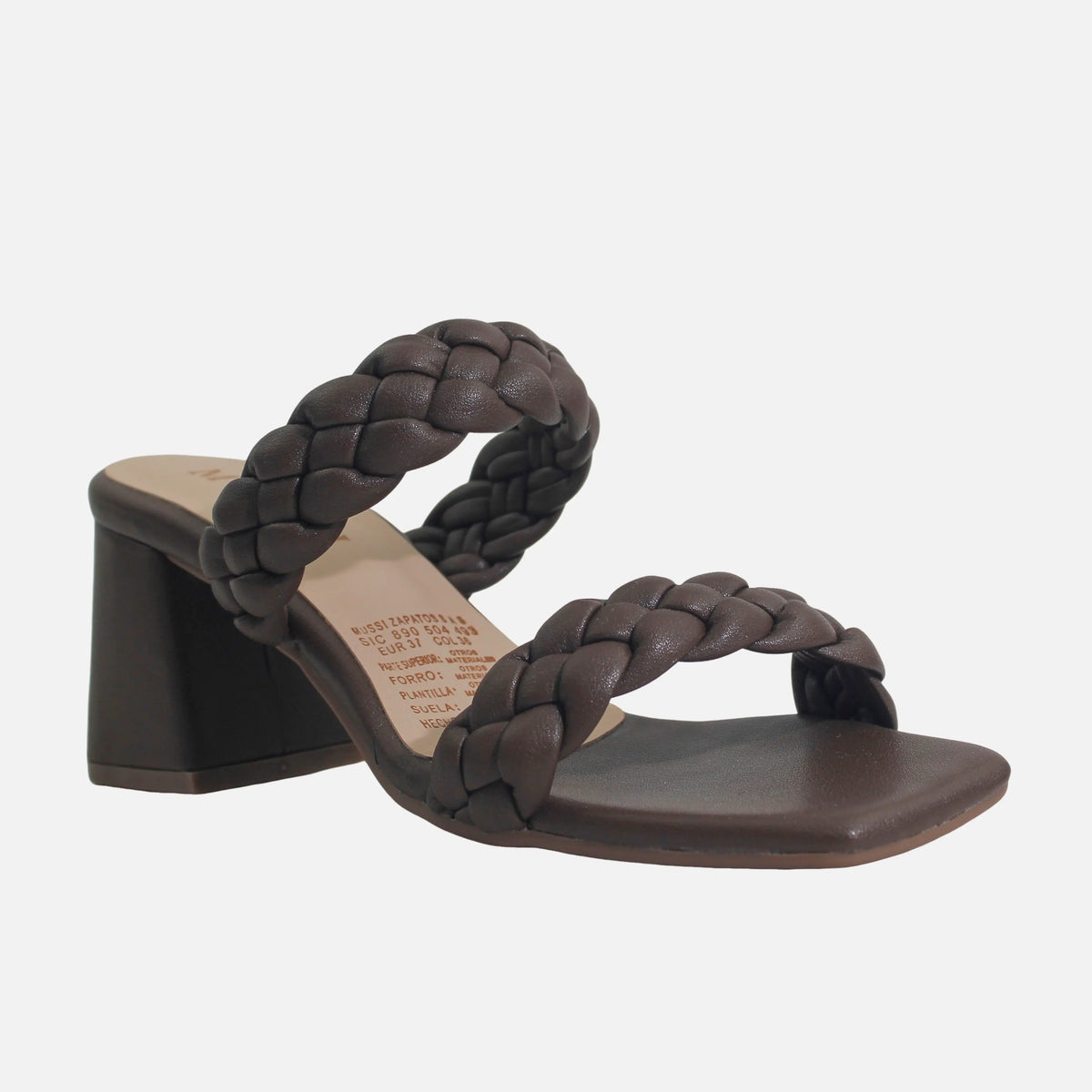 Sandalia tacon alessandra de sintético para mujer - Café