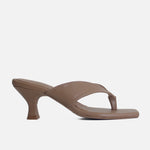 Sandalia tacon nara de sintético para mujer - Taupe