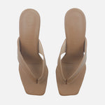 Sandalia tacon nara de sintético para mujer - Taupe