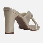 Sandalia tacon julieta de sintético para mujer - Oro