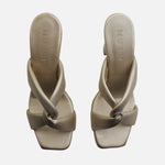 Sandalia tacon julieta de sintético para mujer - Oro