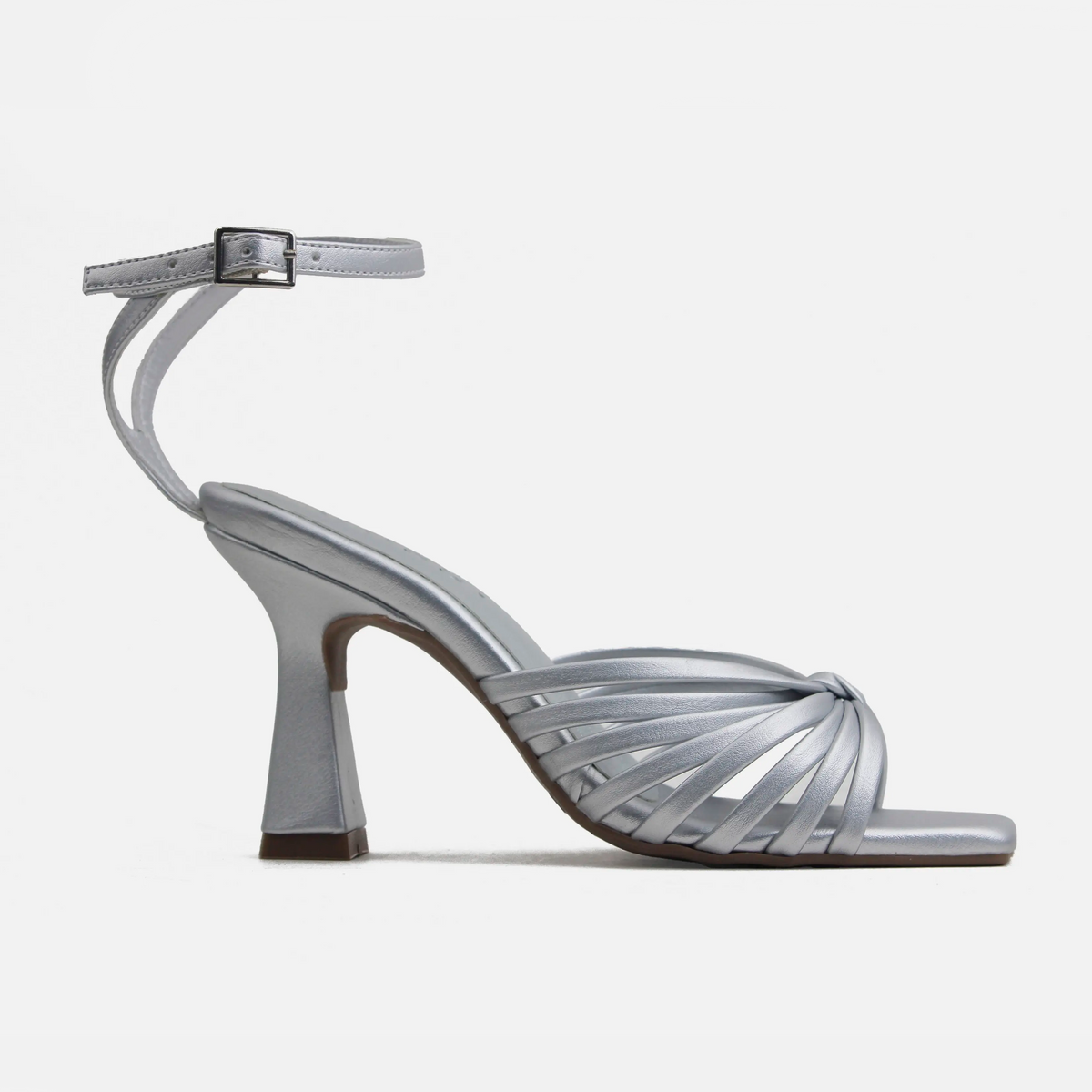 Sandalia tacon maris de sintético para mujer - Plateado