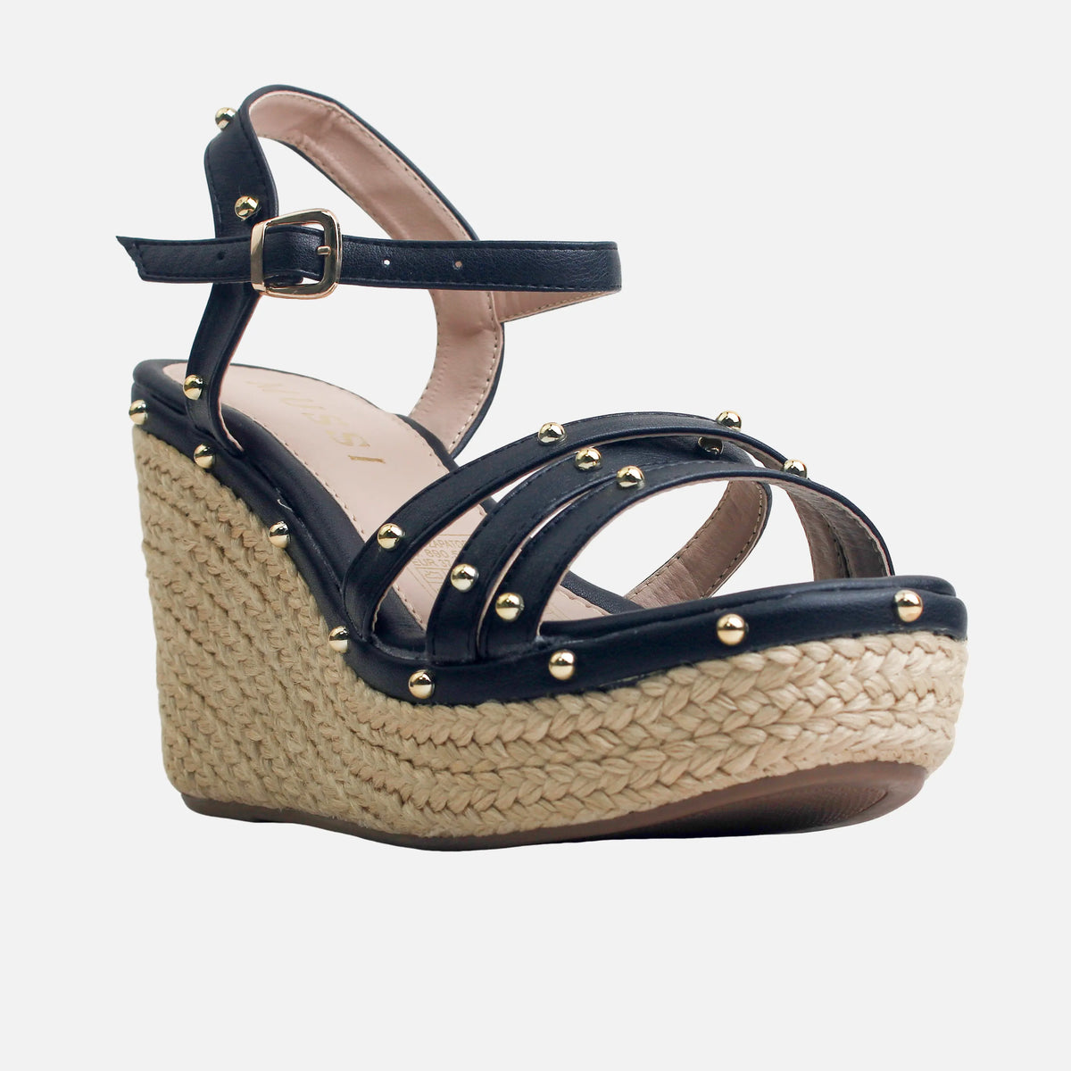 Sandalia plataforma bianca de sintético para mujer - Negro