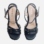 Sandalia plataforma bianca de sintético para mujer - Negro