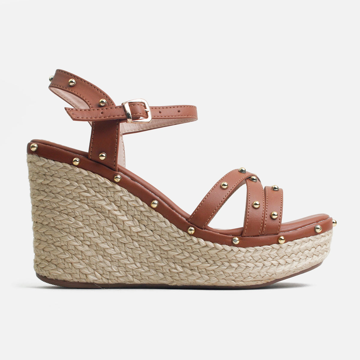 Sandalia plataforma bianca de sintético para mujer - Miel