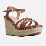 Sandalia plataforma bianca de sintético para mujer - Miel