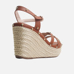 Sandalia plataforma bianca de sintético para mujer - Miel