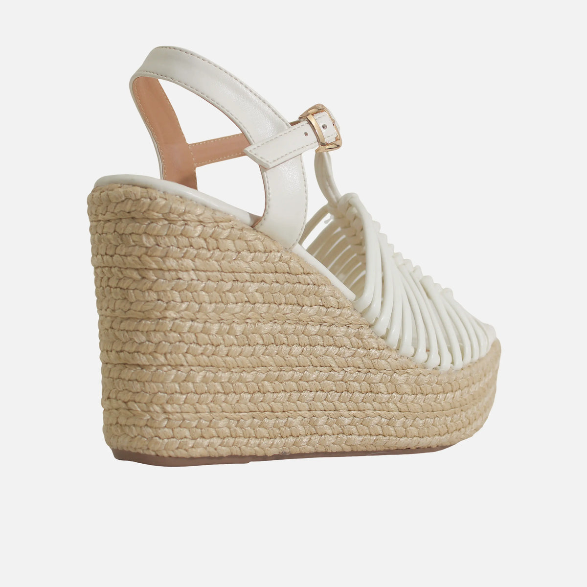 Sandalia plataforma isabella de sintético para mujer - Hueso