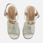 Sandalia plataforma isabella de sintético para mujer - Hueso