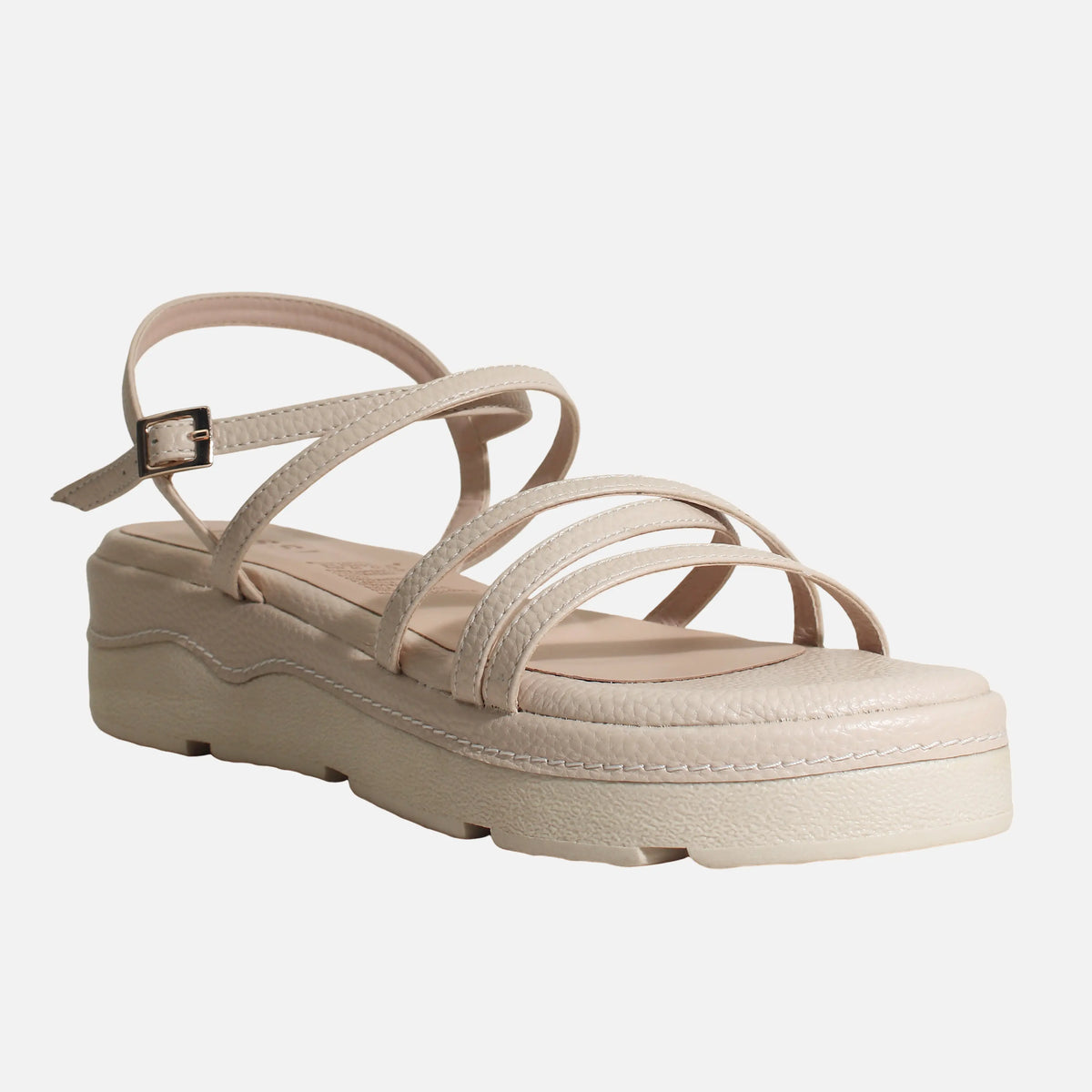 Sandalia chunky sabrina de sintético para mujer - Beige