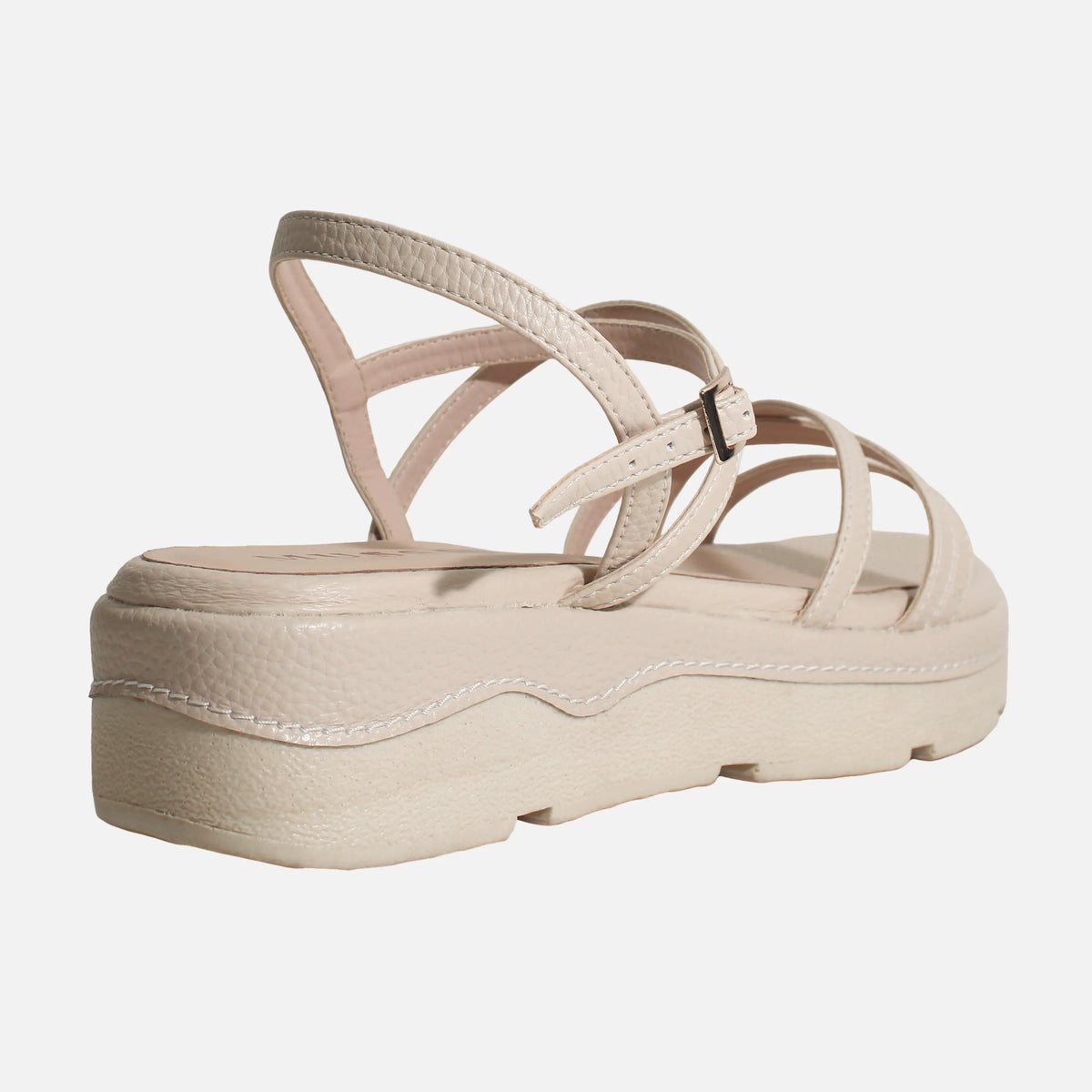 Sandalia chunky sabrina de sintético para mujer - Beige