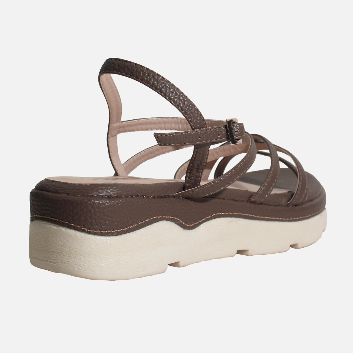 Sandalia chunky sabrina de sintético para mujer - Café