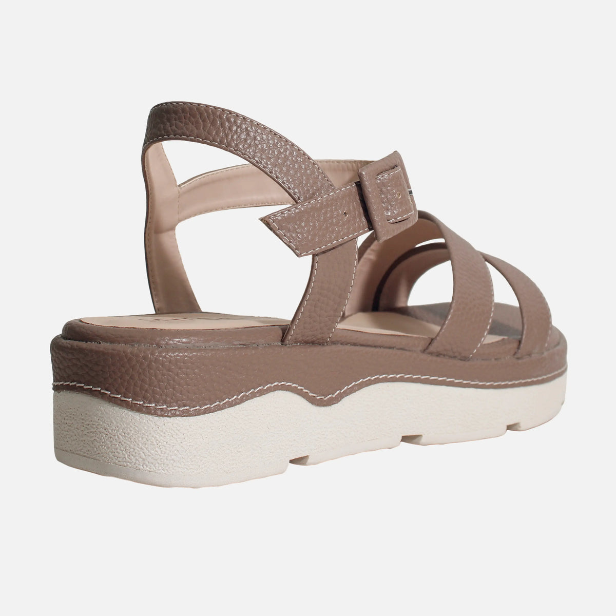 Sandalia chunky elizabeth de sintético para mujer - Taupe