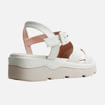 Sandalia chunky elizabeth de sintético para mujer - Hueso