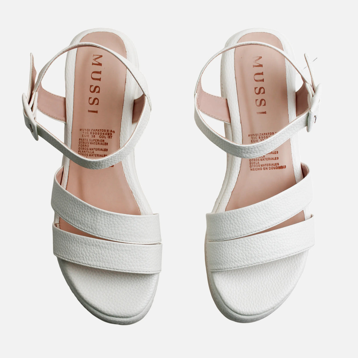 Sandalia chunky elizabeth de sintético para mujer - Hueso