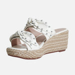 Sandalia plataforma merly de sintético para mujer - Hueso