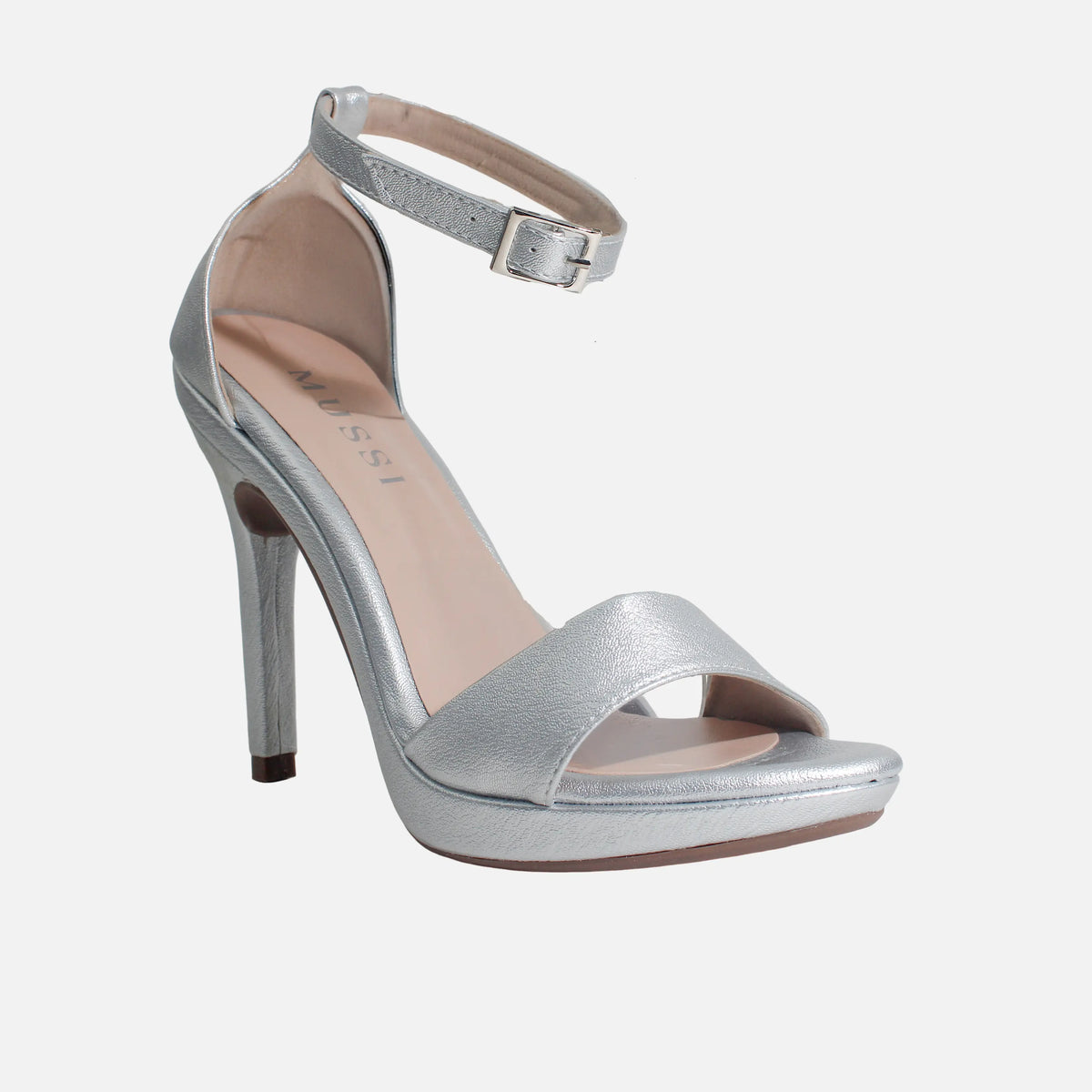 Sandalia tacon plataforma empire de sintético para mujer - Plateado