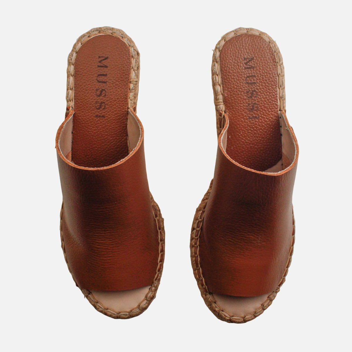 Sandalia espadrilla lyana de cuero para mujer - Miel