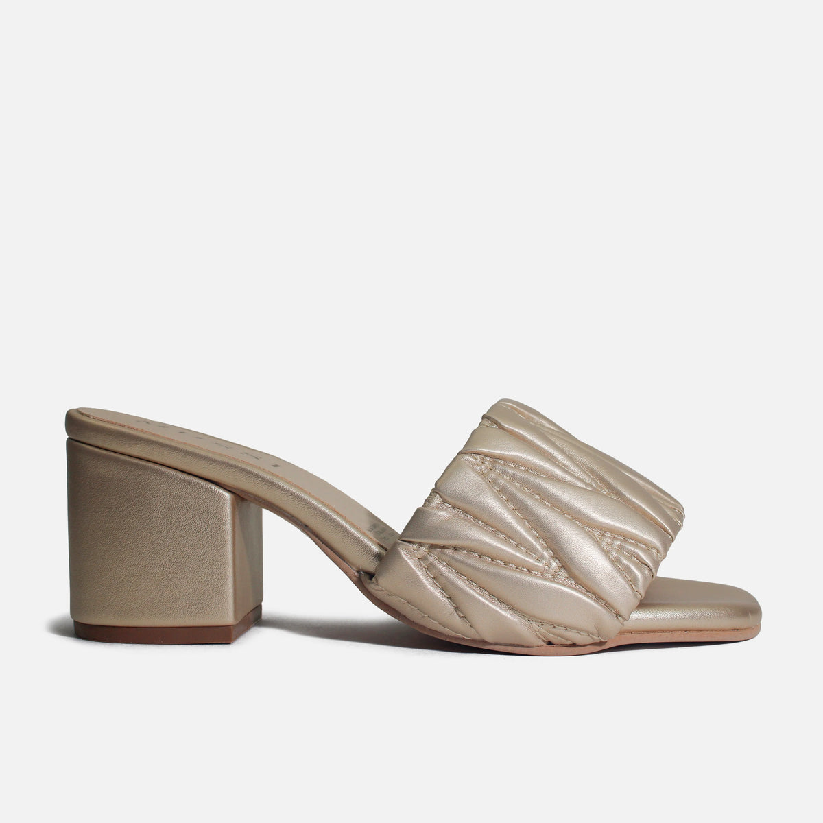 Sandalia tacon isaura de sintético para mujer - Oro