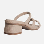 Sandalia tacon jasmine de sintético para mujer - Hueso