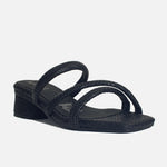 Sandalia tacon jasmine de sintético para mujer - Negro