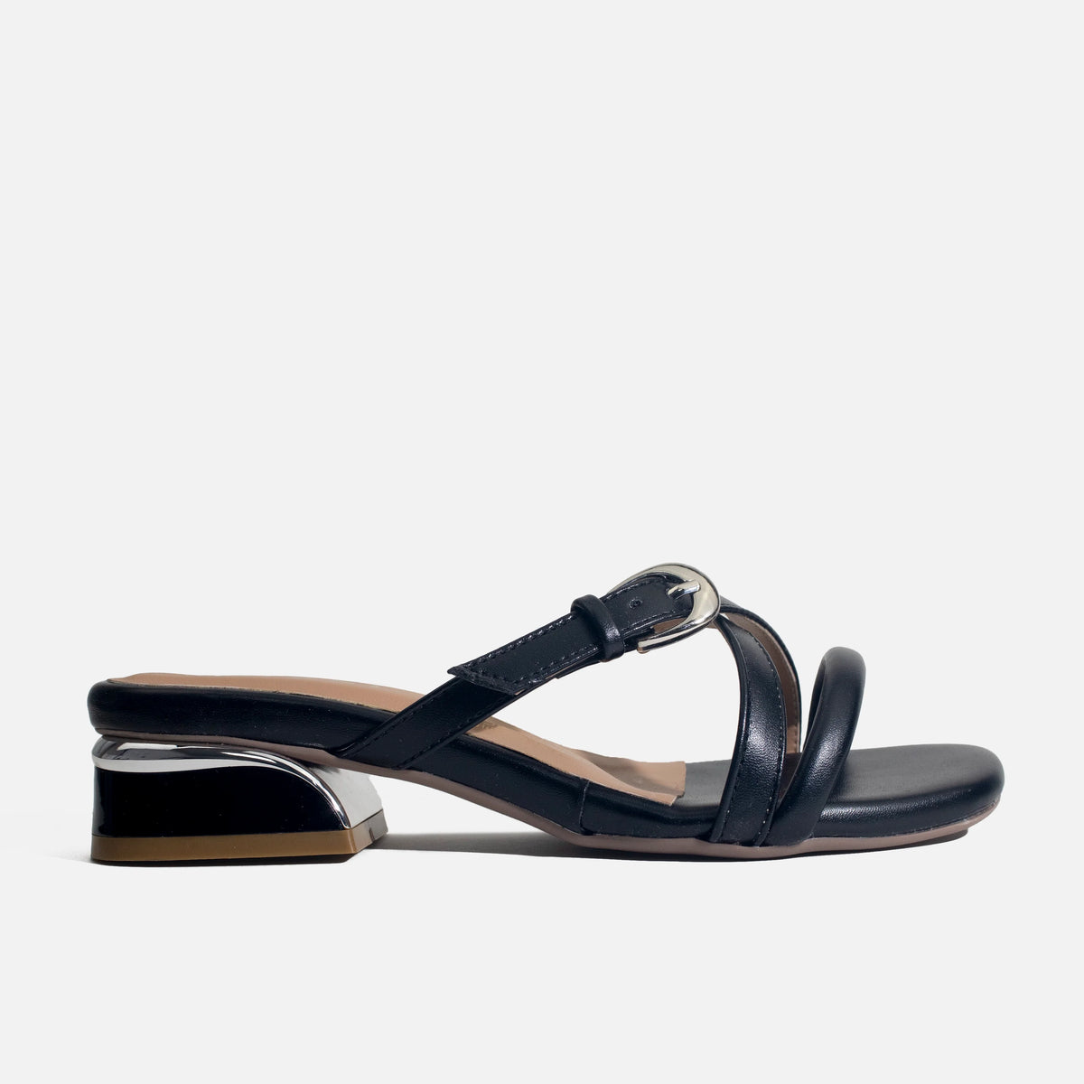 Sandalia tacon lilian de sintético para mujer - Negro