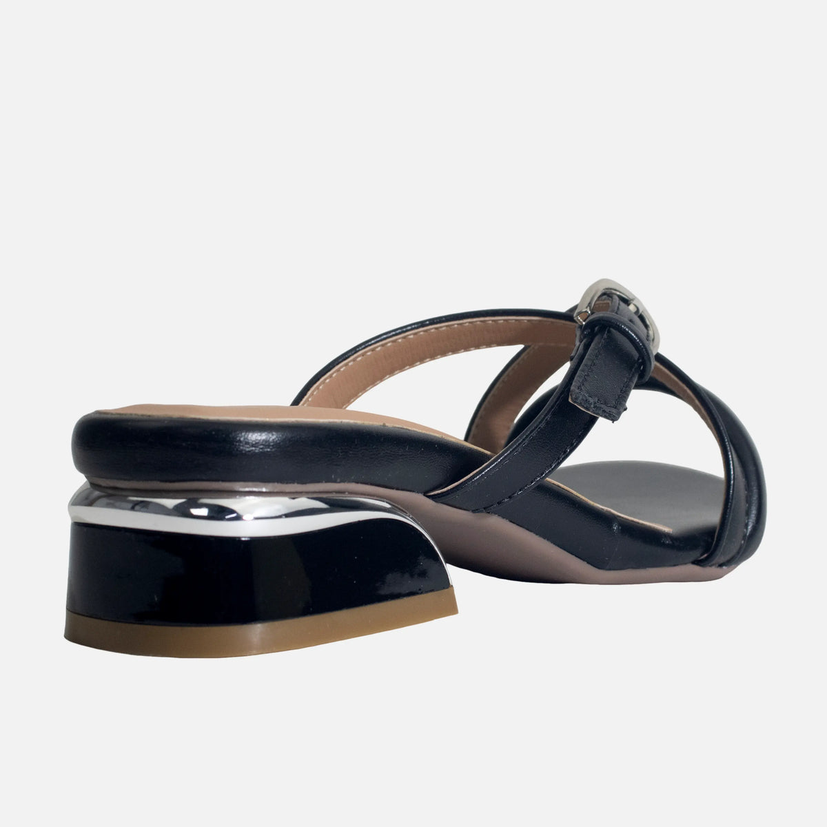 Sandalia tacon lilian de sintético para mujer - Negro