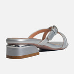 Sandalia tacon lilian de sintético para mujer - Plateado