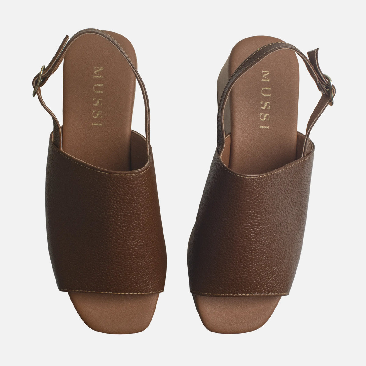 Sandalia plataforma hazel de cuero para mujer - Miel