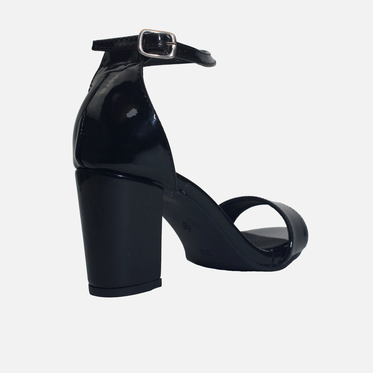 Sandalia tacon sira de sintético para mujer - Negro