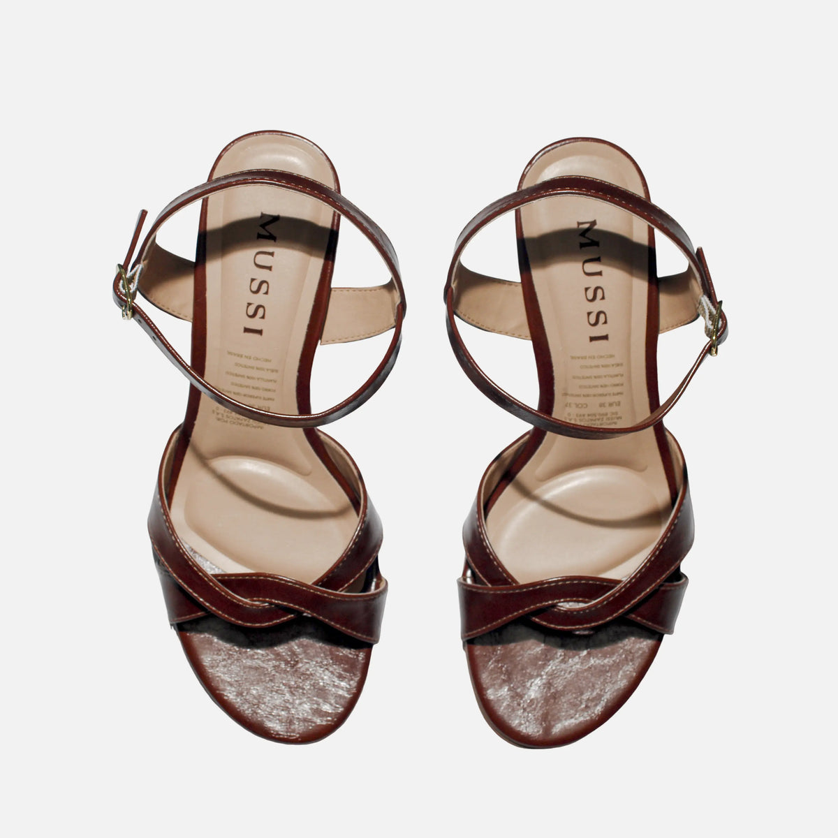 Sandalia tacon gisel de sintético para mujer - Café