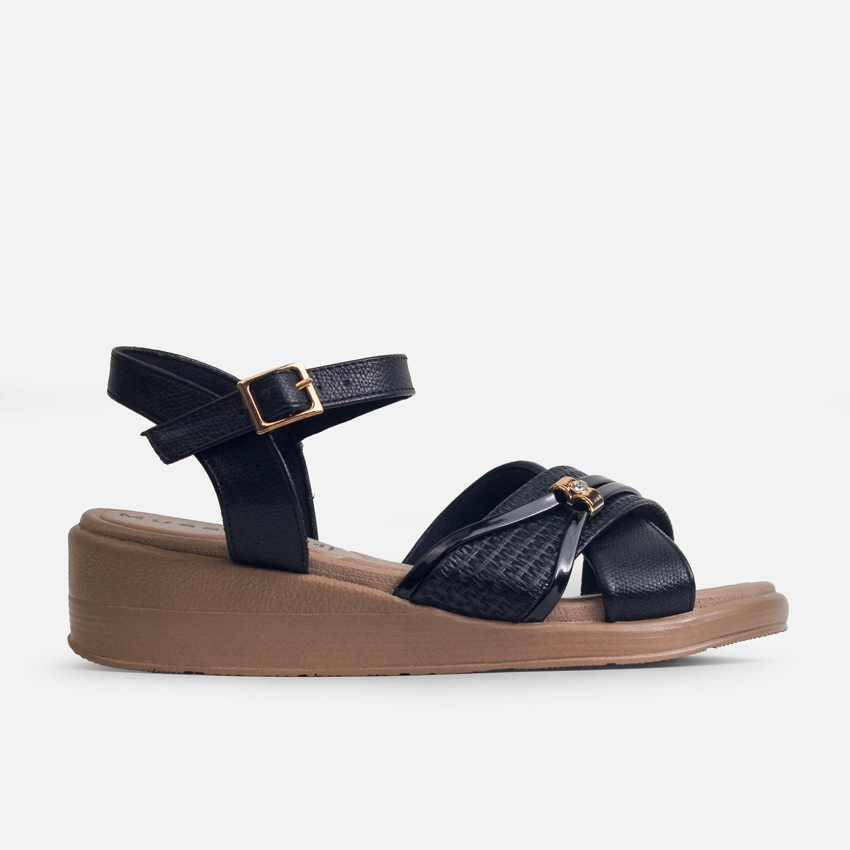 Sandalia confort lileth de sintético para mujer - Negro