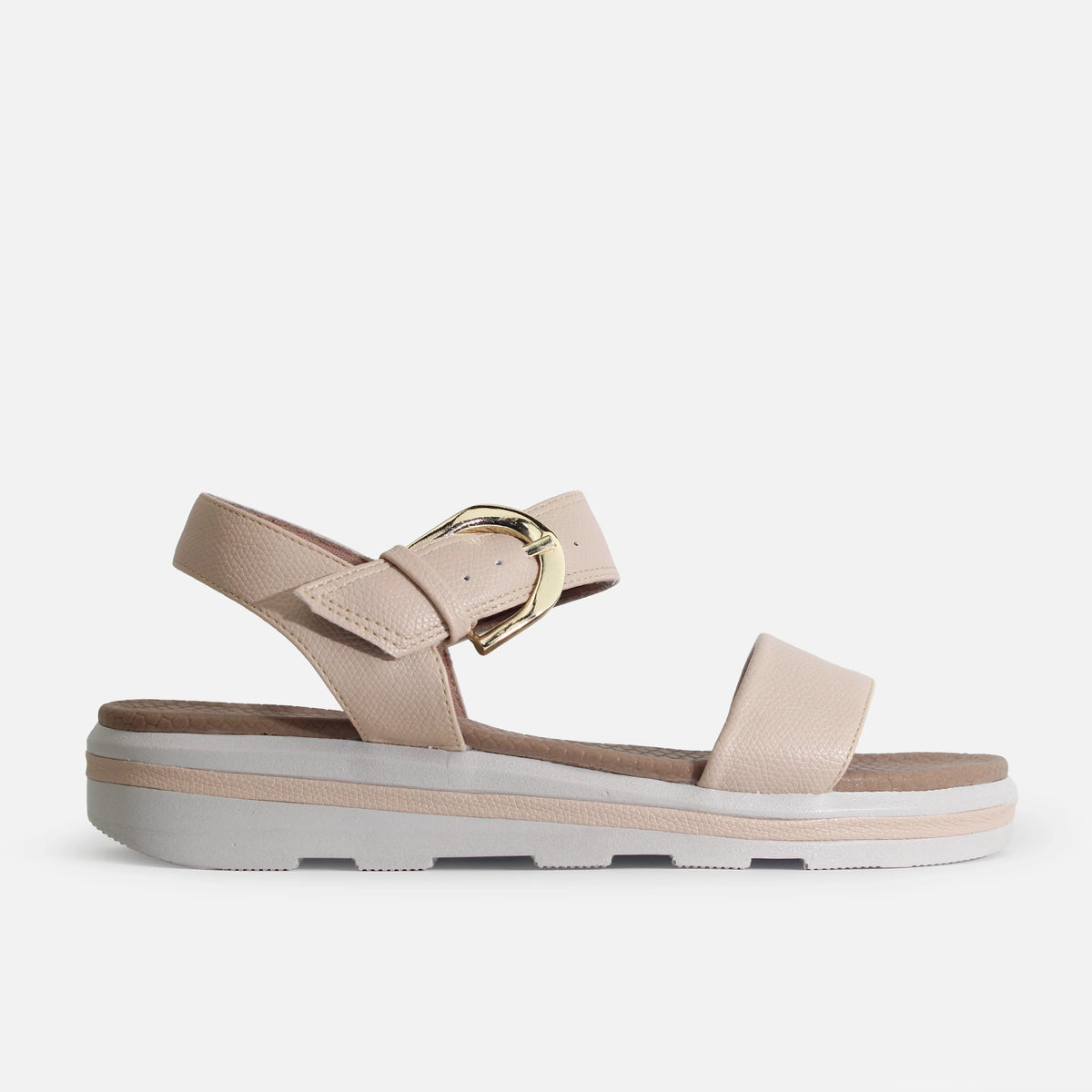 Sandalia confort blossia de sintético para mujer - Beige