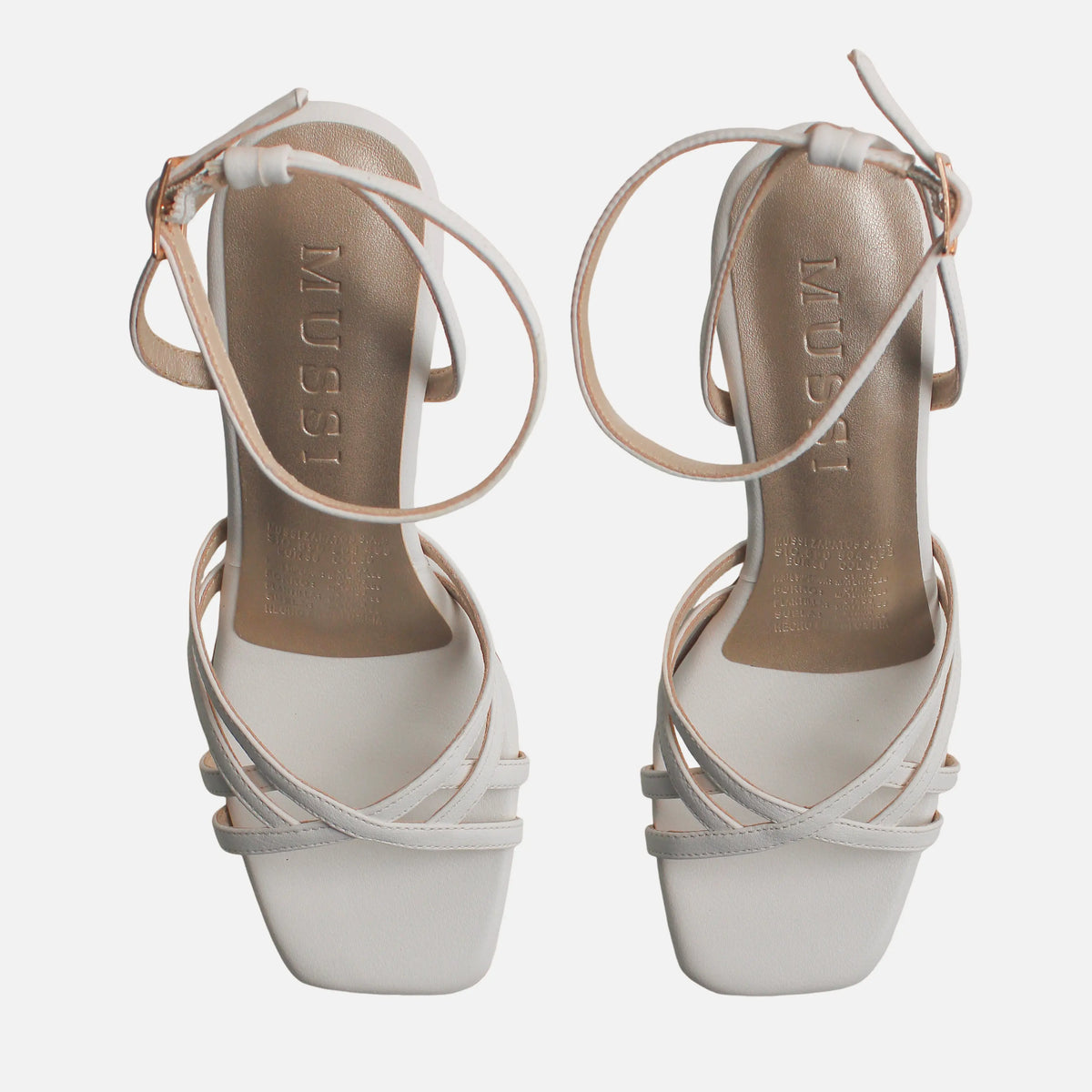 Sandalia tacon lila de sintético para mujer - Hueso