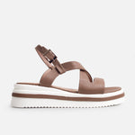 Sandalia chunky risel de sintético para mujer - Taupe