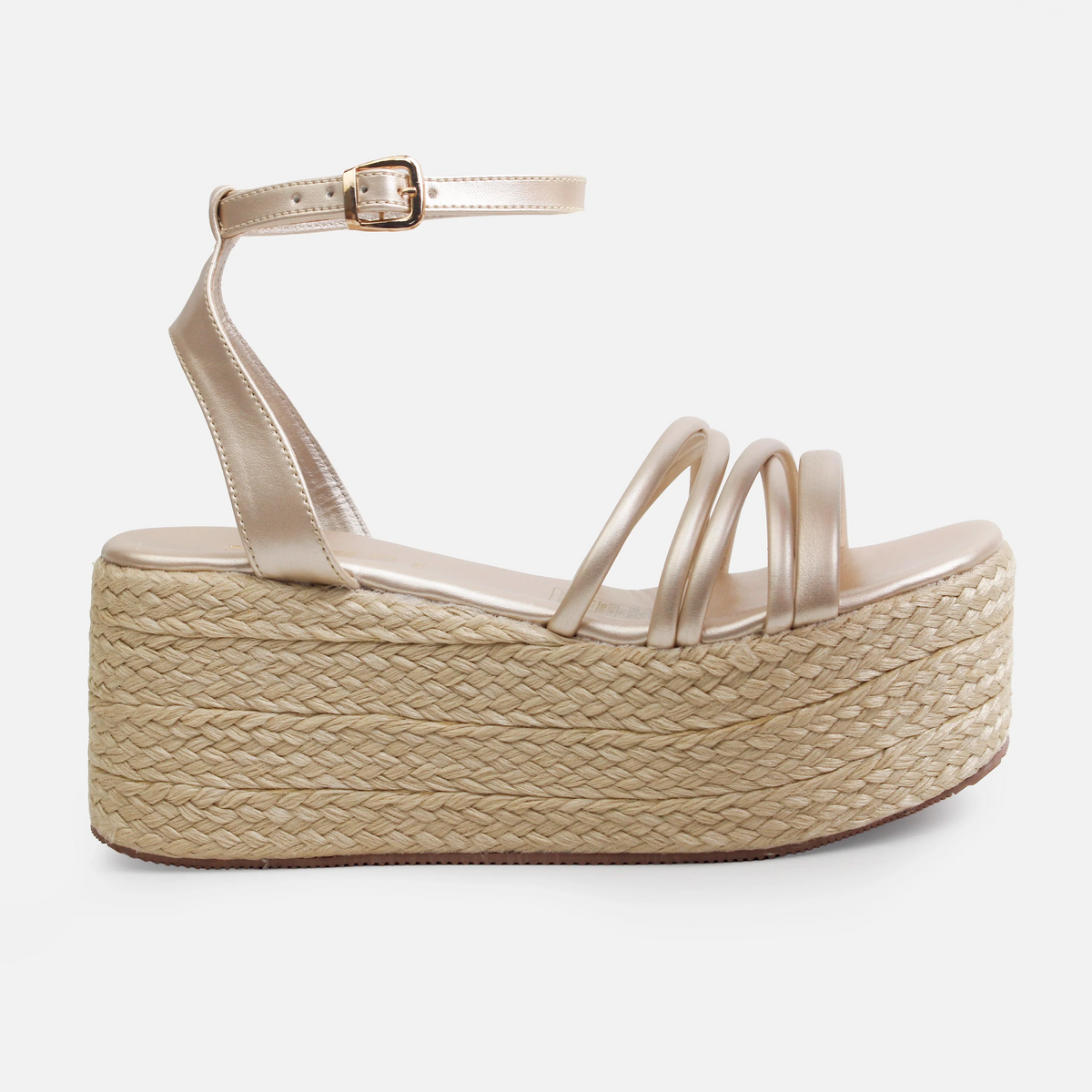 Sandalia plataforma ginebra de sintético para mujer - Oro